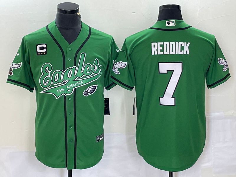 Men Philadelphia Eagles #7 Reddick Green Co Branding Game NFL Jersey style 4->los angeles rams->NFL Jersey
